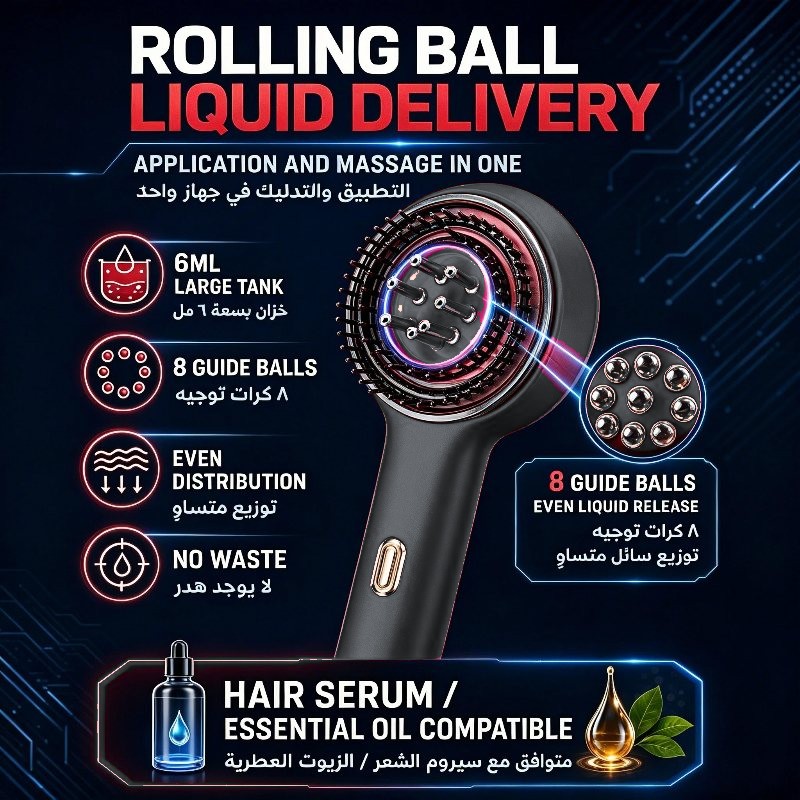 Rolling ball serum delivery