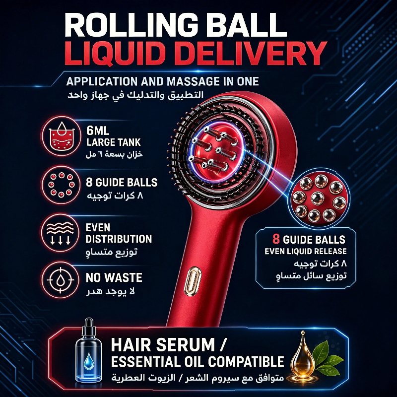 Rolling ball serum delivery